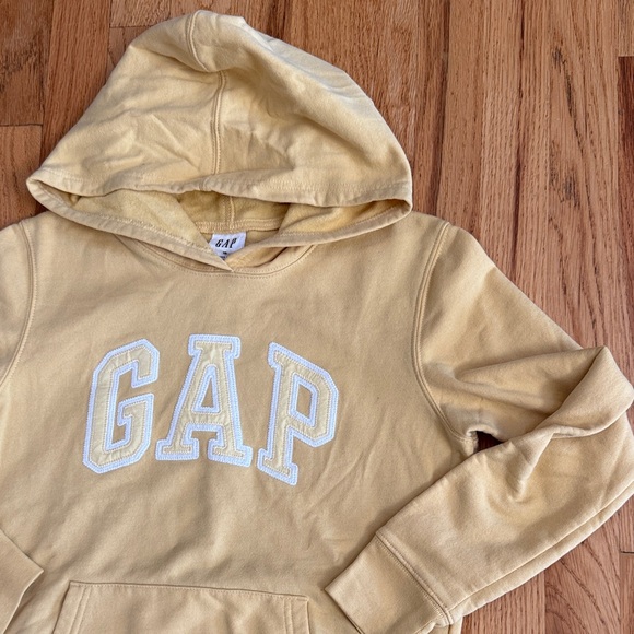 GAP Hoodie Stitched Logo Dusty Yellow, Size XS - Picture 1 of 7